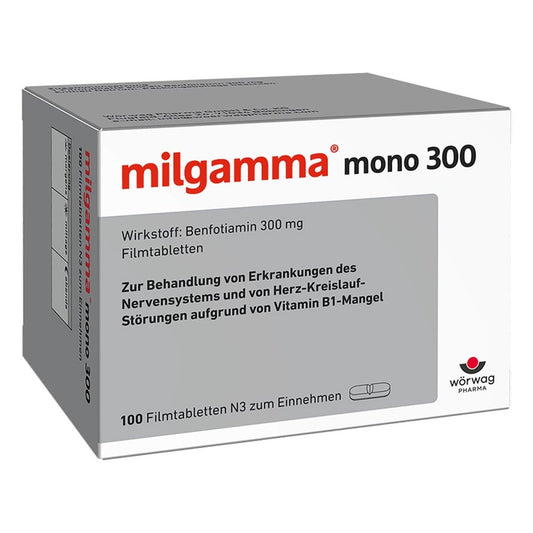 Das Produktfoto zeigt Milgamma Mono 300 Filmtabletten (100 stk) PZN 04002183