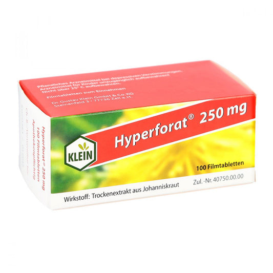 Das Produktfoto zeigt Hyperforat 250 Mg Filmtabletten (100 stk) PZN 04004590