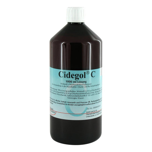 Das Produktfoto zeigt Cidegol C Lösung (1000 ml) PZN 04006028
