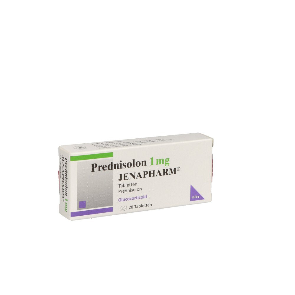 Das Produktfoto zeigt Prednisolon 1 Mg Jenapharm Tabletten (20 stk) PZN 04022398
