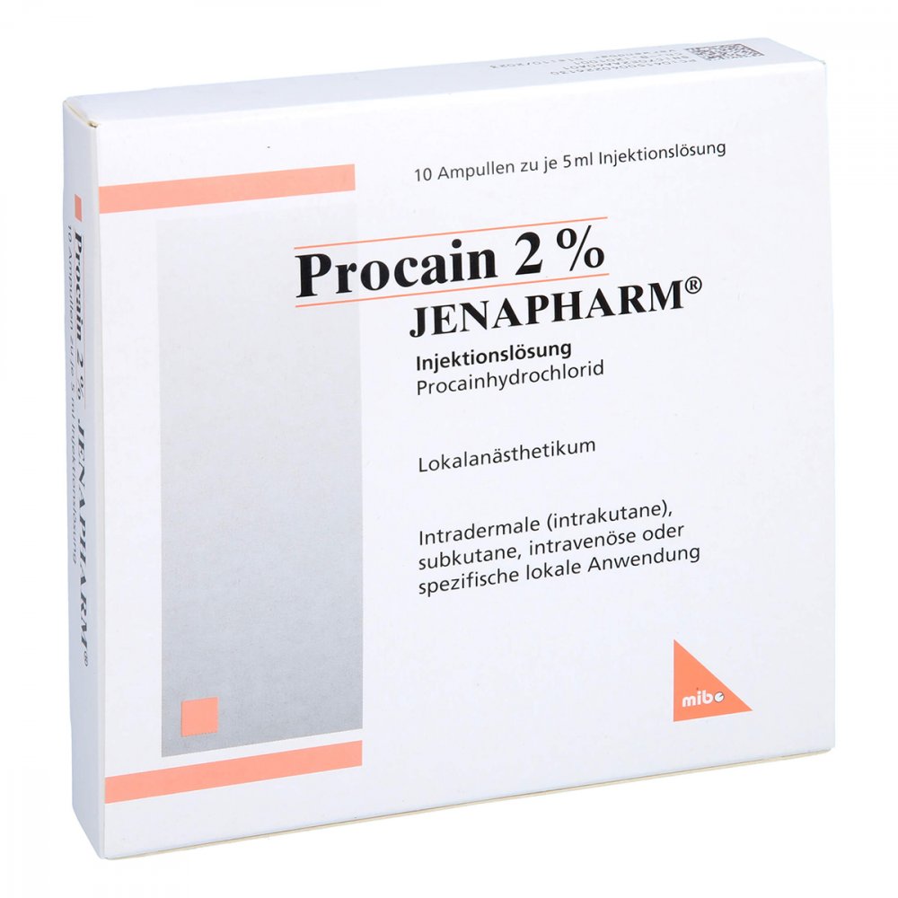 Procain 2% Jenapharm Injektionslösung Ampullen (10X5 ml)