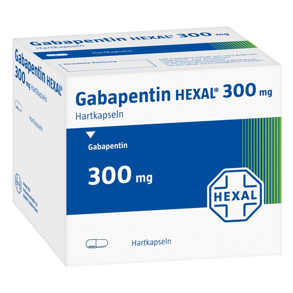 Das Produktfoto zeigt Gabapentin Hexal 300 Mg Hartkapseln (100 stk) PZN 04024397