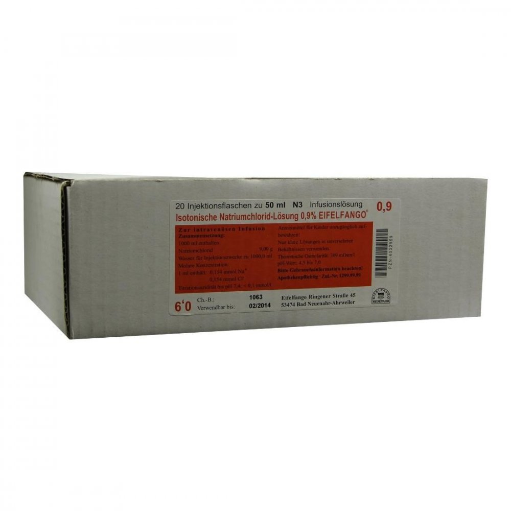 Isotonische Nacl Lösung 0,9% Eifelfango (20X50 ml)
