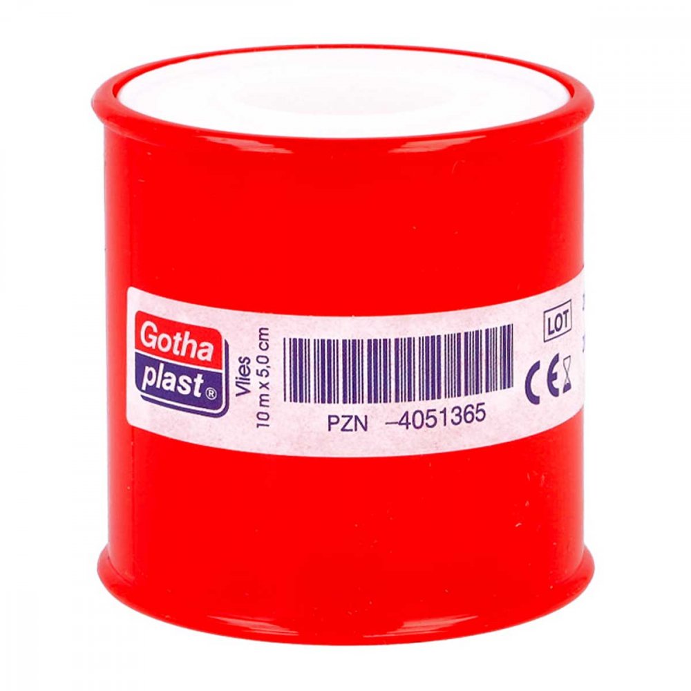 Das Produktfoto zeigt Gothaplast Heftpfl.Vlies 5 Cmx10 M (1 stk) PZN 04051365