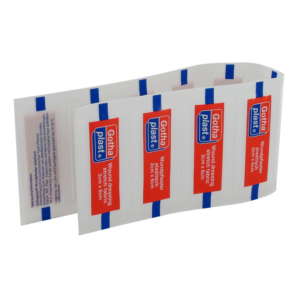 Das Produktfoto zeigt Gothaplast Strips Elastisch 2x6 Cm (1X10 stk) PZN 04051684