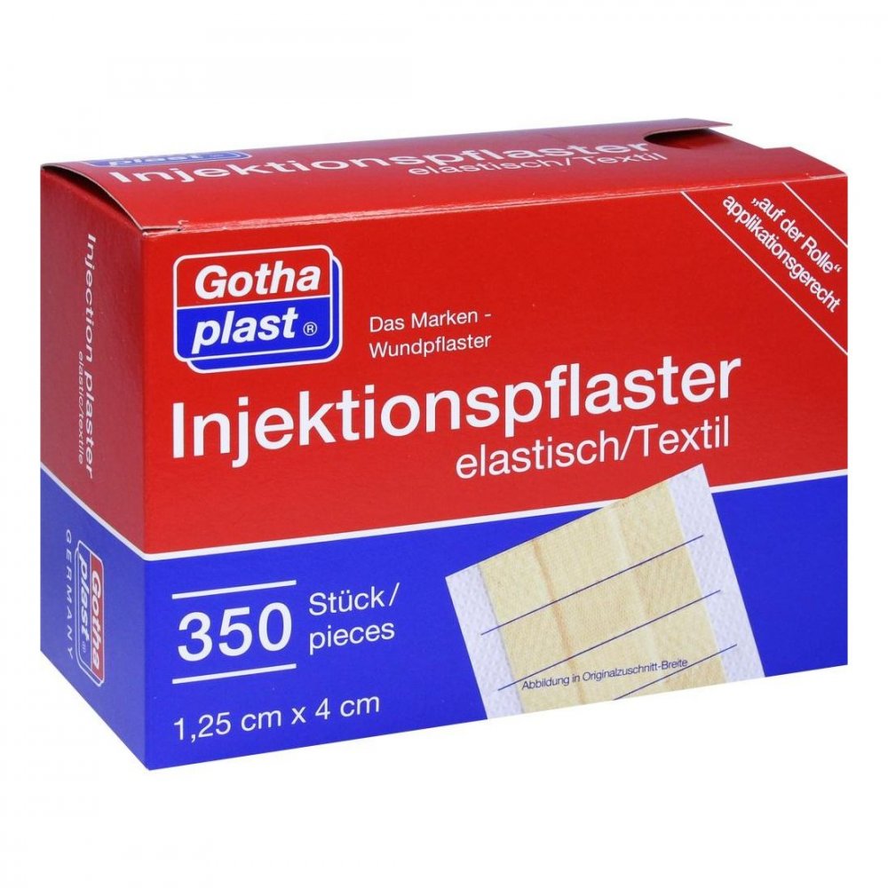 Das Produktfoto zeigt Gothaplast Injektionspfl.1,25x4 Cm (350 stk) PZN 04079122