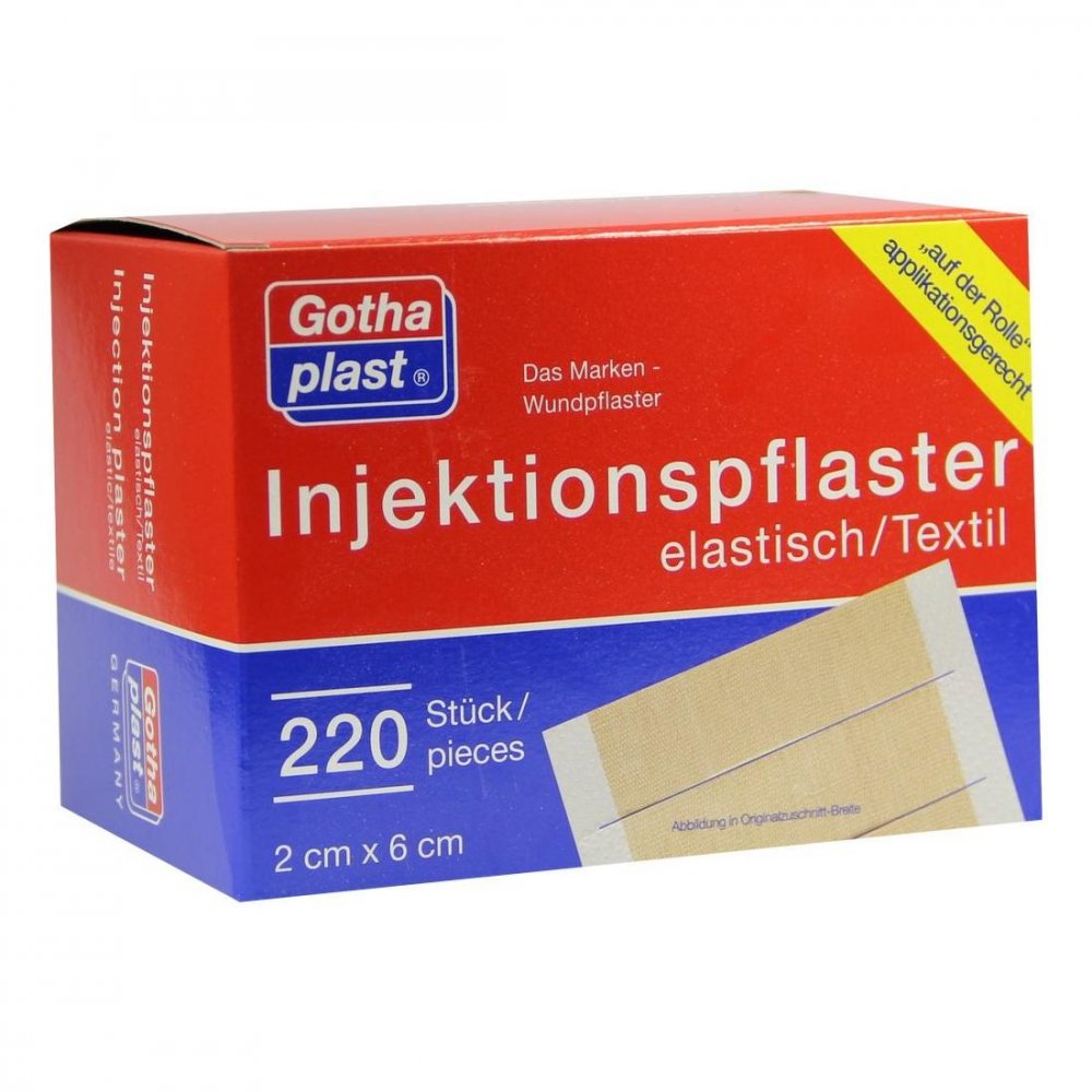 Das Produktfoto zeigt Gothaplast Injektionspfl.2x6 Cm (220 stk) PZN 04079139
