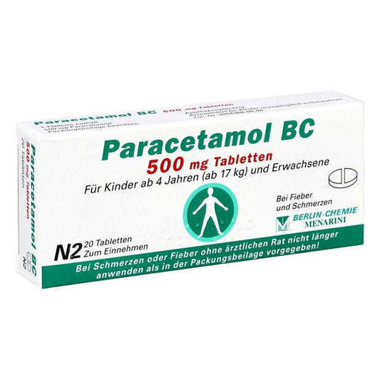 Paracetamol Bc 500 Mg Tabletten (20 stk)