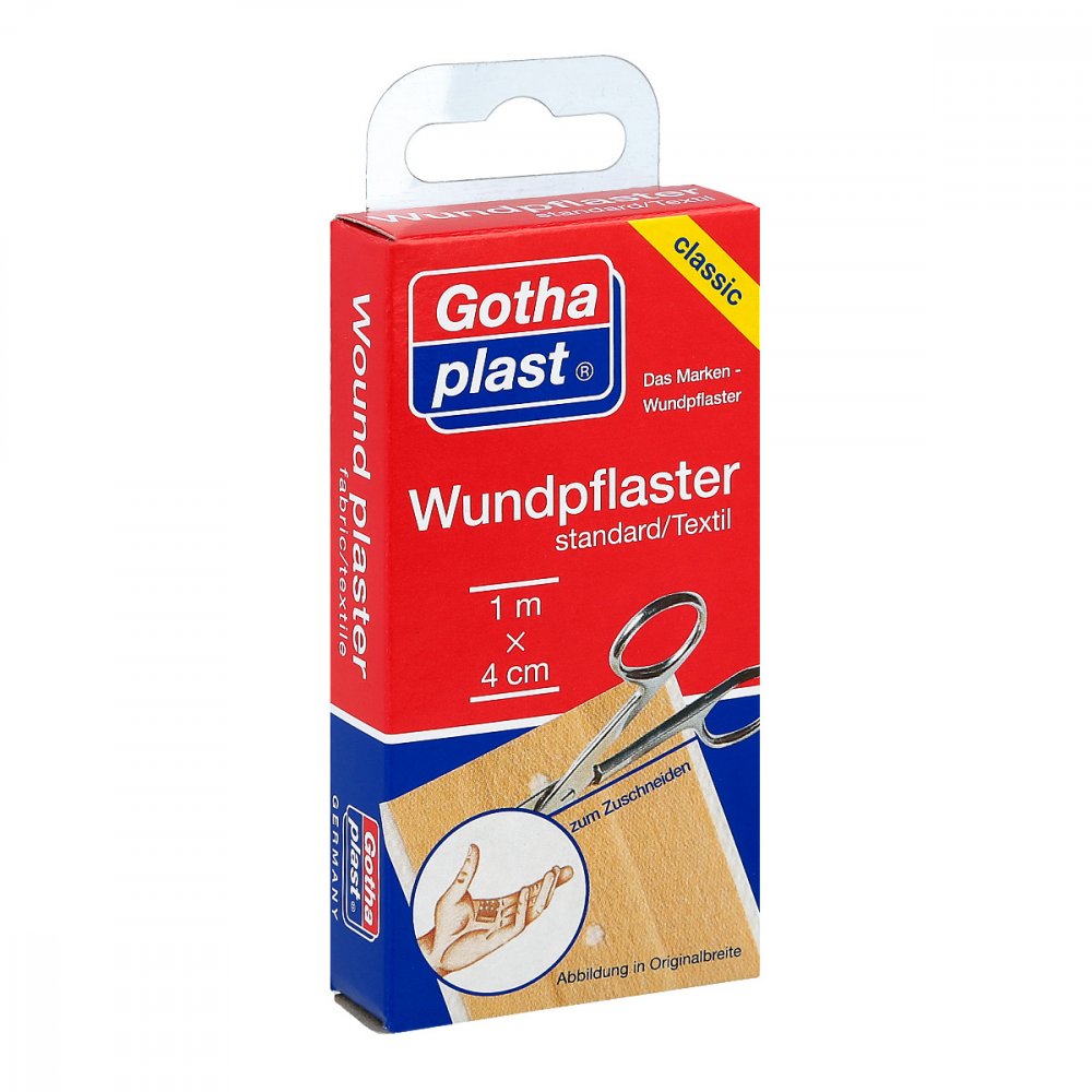 Das Produktfoto zeigt Gothaplast Wundpfl.Stand.4 Cmx1 M Euroaufhänger (1 stk) PZN 04092097