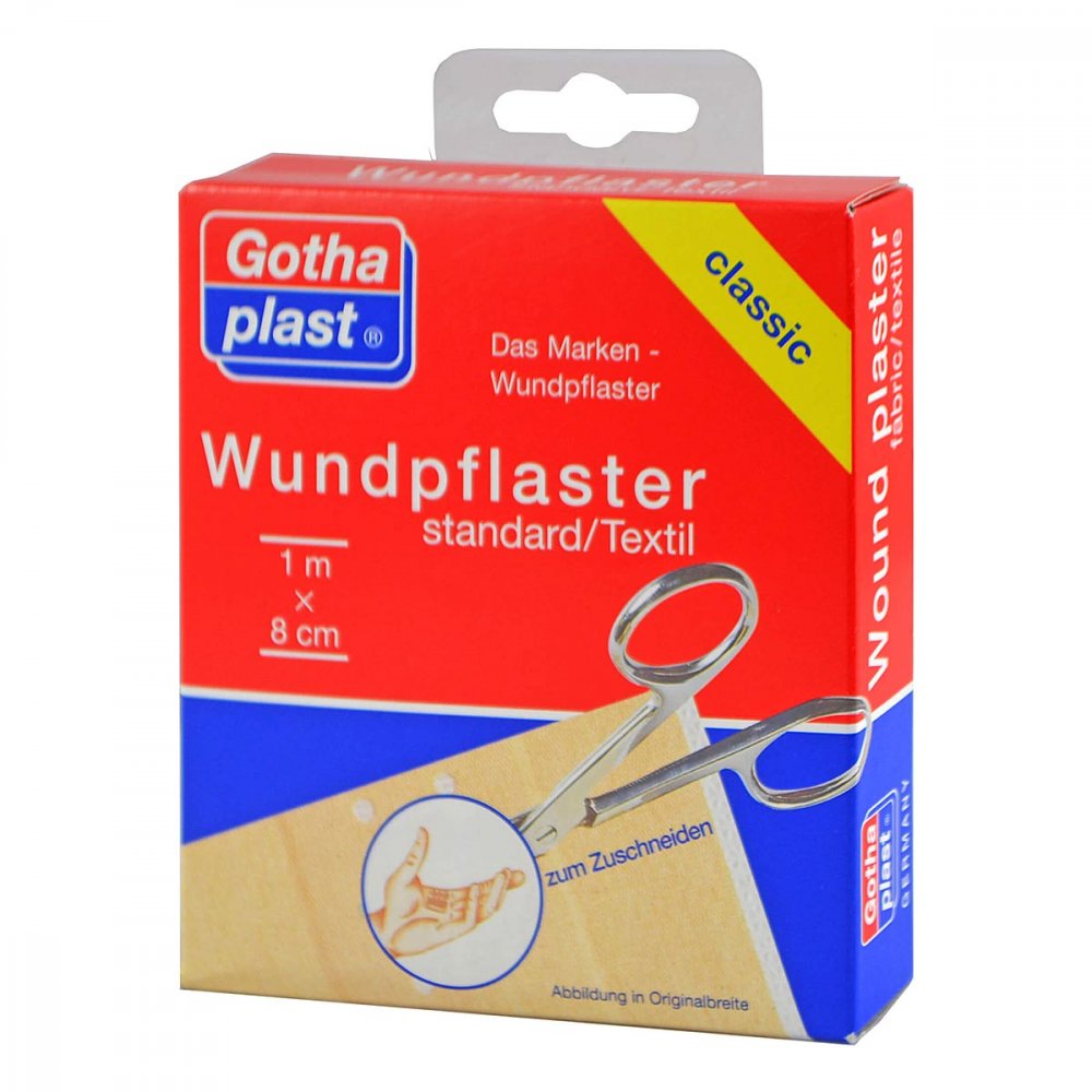 Das Produktfoto zeigt Gothaplast Wundpfl.Stand.8 Cmx1 M Euroaufhänger (1 stk) PZN 04092134