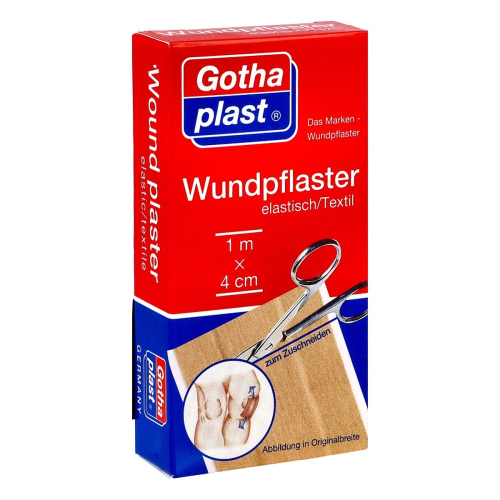 Das Produktfoto zeigt Gothaplast Wundpfl.Elast.4 Cmx1 M Euroaufhänger (1 stk) PZN 04092163