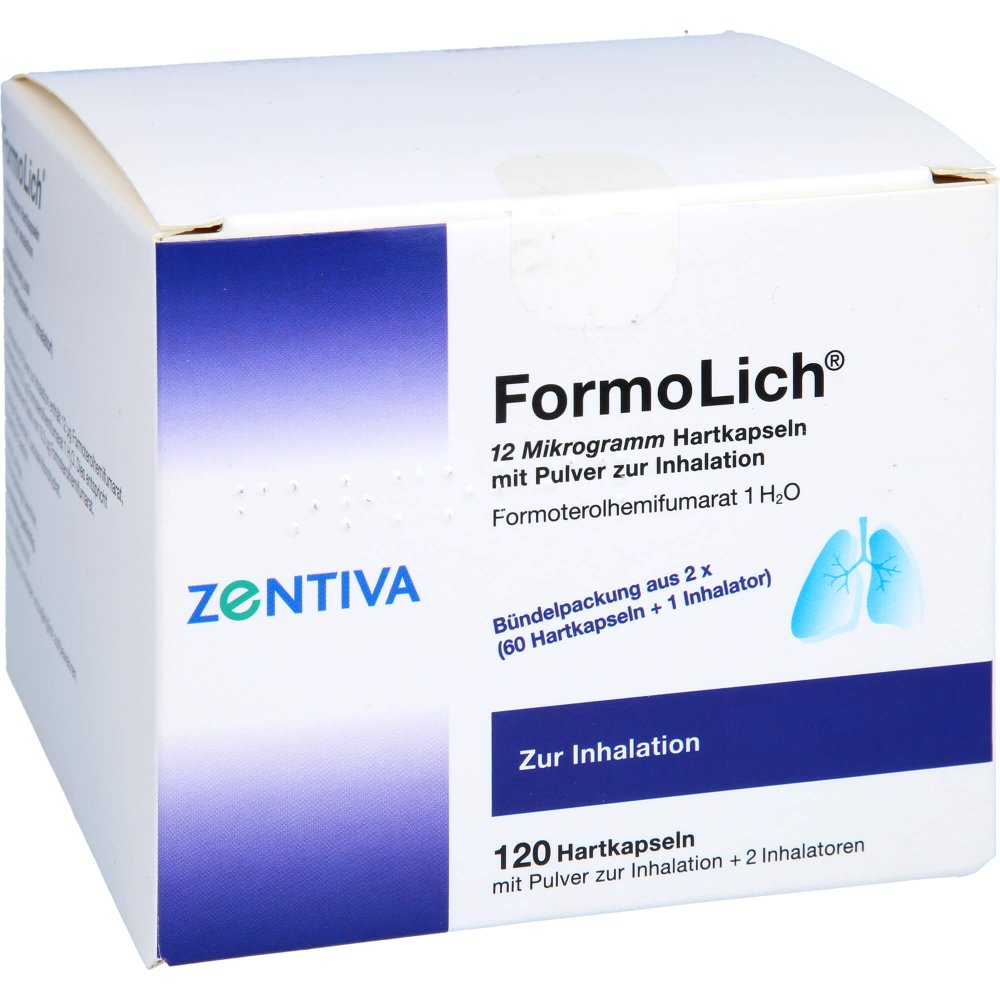 Das Produktfoto zeigt Formolich 12 Mikrogramm Hartkaps.M.Plv.Z.Inhal. (2X60 stk) PZN 04100201