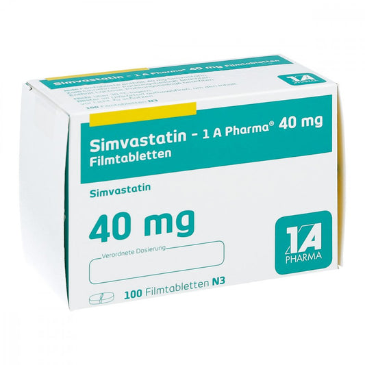 Simvastatin-1a Pharma 40 Mg Filmtabletten (100 stk)