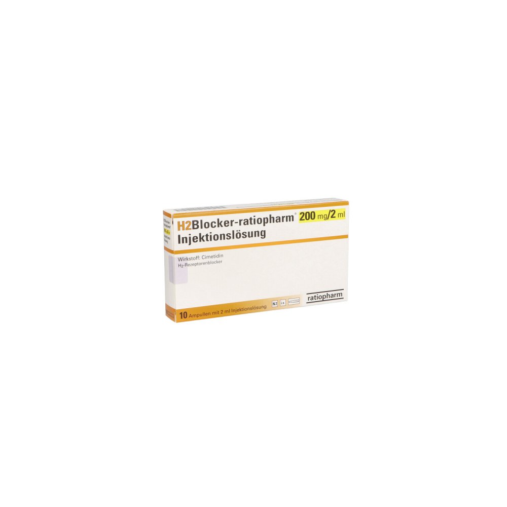 H2 Blocker-Ratiopharm 200 Mg/2 Ml Injekt.-Lsg.Amp. (10X2 ml)
