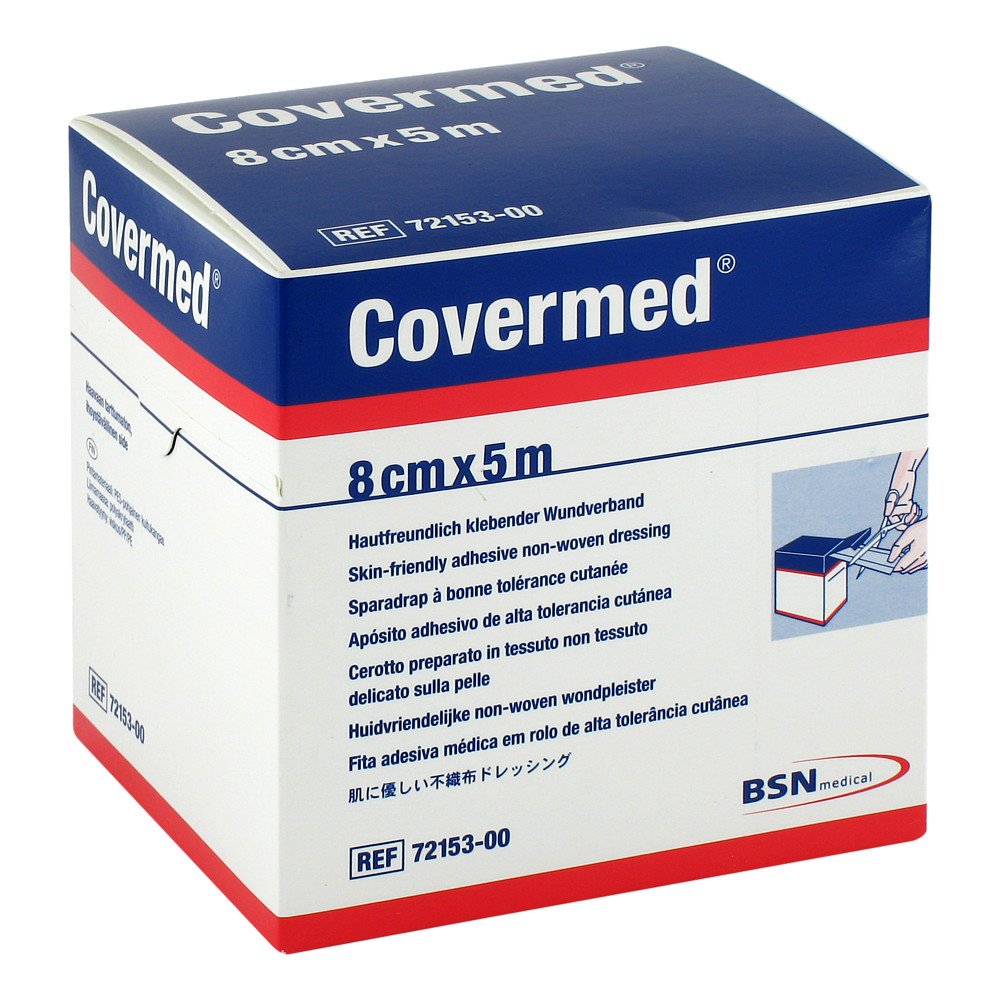 Das Produktfoto zeigt Covermed Pflaster Meterware 8 Cmx5 M Rolle (1 stk) PZN 04110961