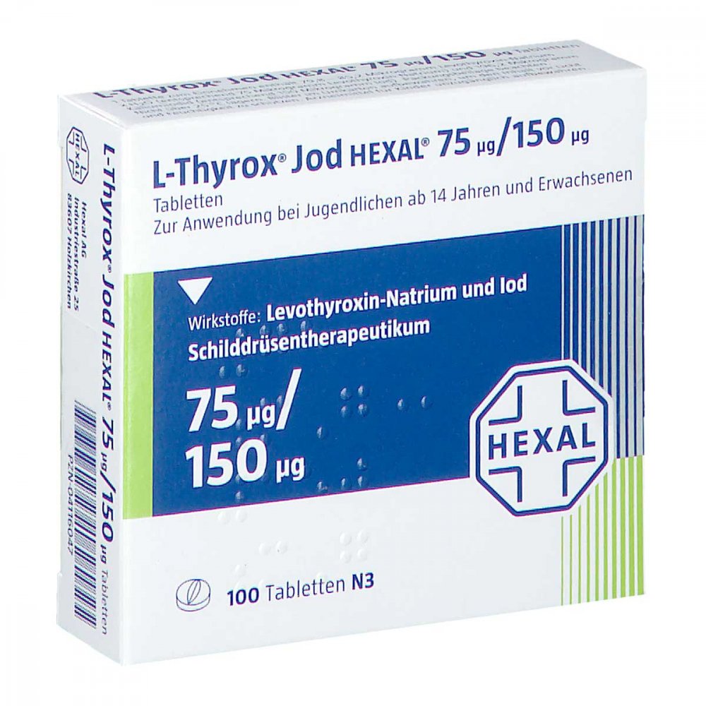 L-Thyrox Jod Hexal 75/150 Tabletten (100 stk)