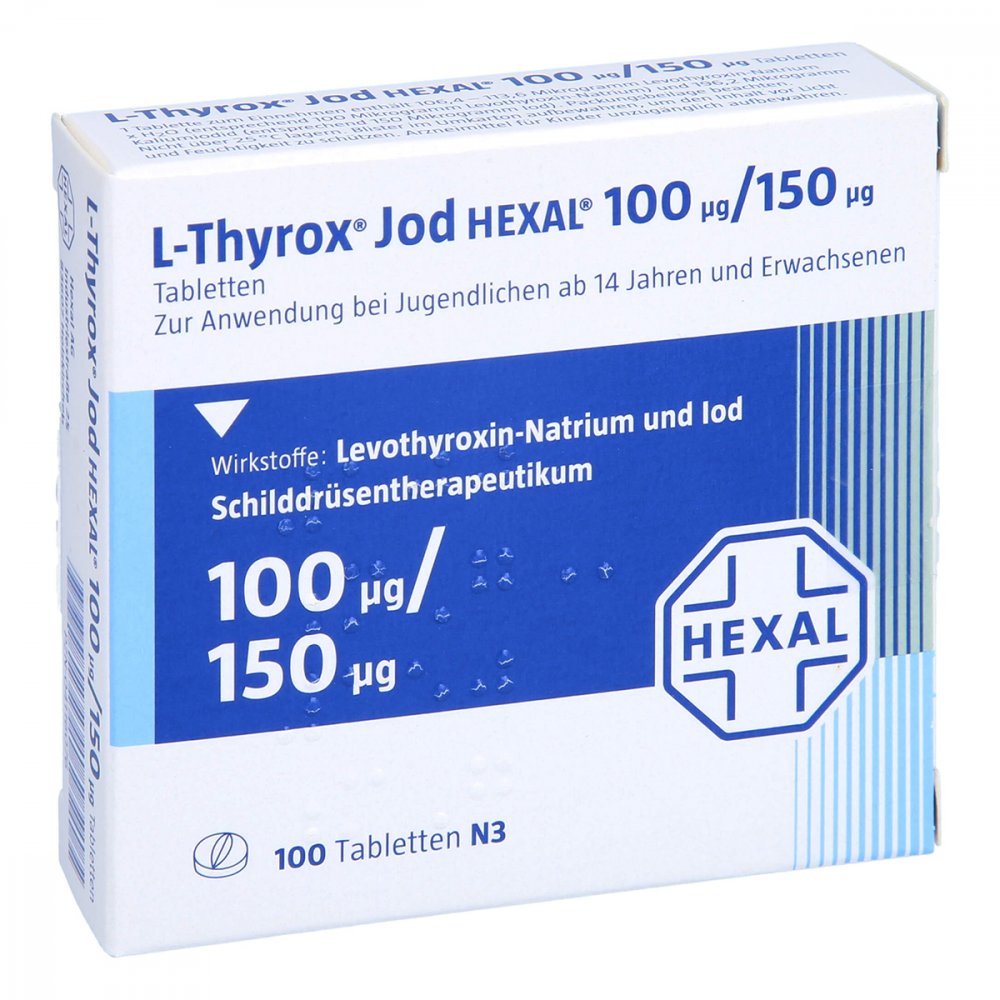 L-Thyrox Jod Hexal 100/150 Tabletten (100 stk)
