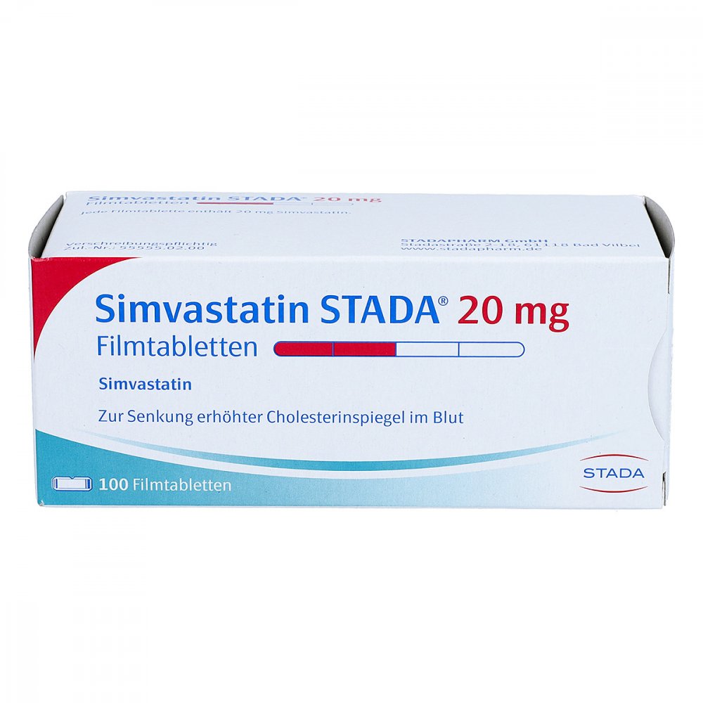 Simvastatin Stada 20 Mg Filmtabletten (100 stk)