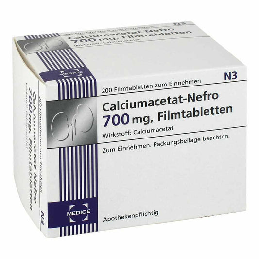 Calciumacetat Nefro 700 Mg Filmtabletten (200 stk)
