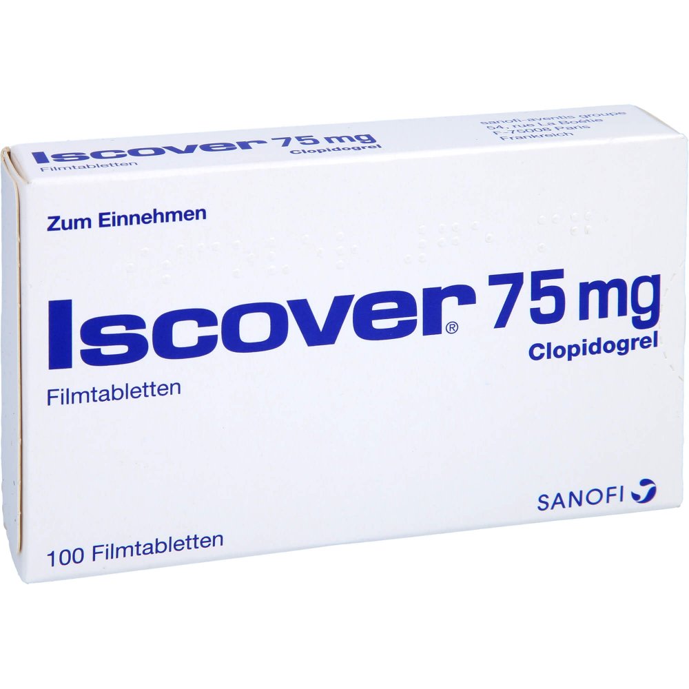 Das Produktfoto zeigt Iscover 75 Mg Filmtabletten (100 stk) PZN 04155171
