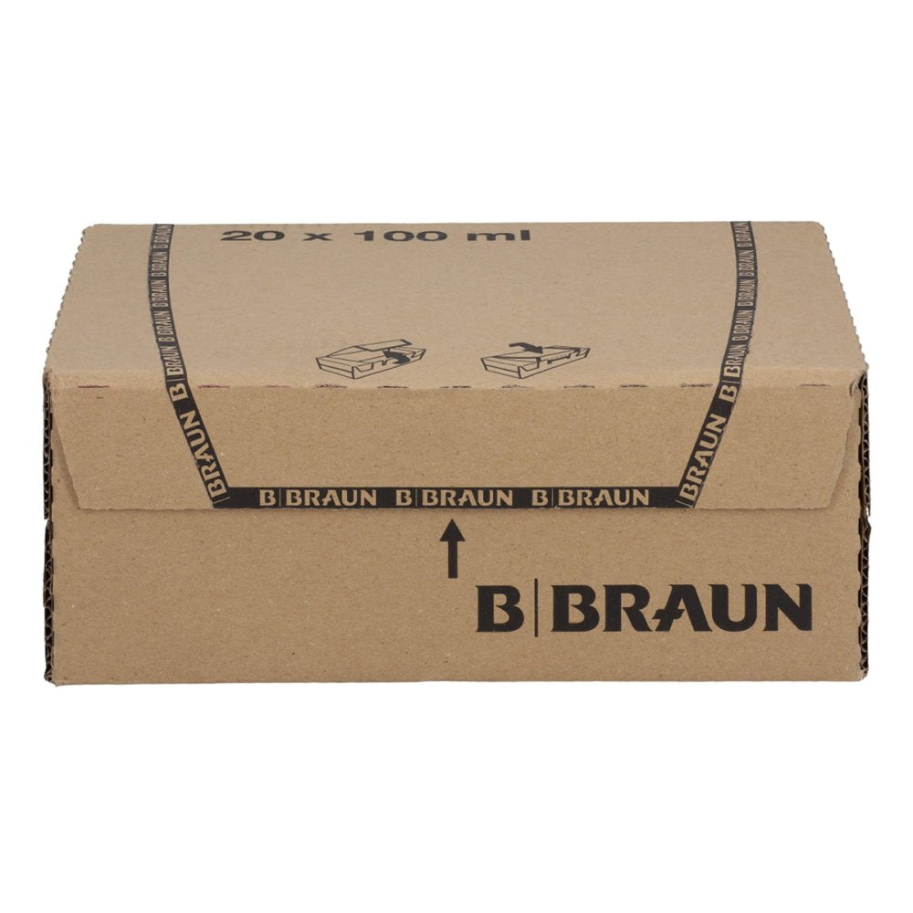 Das Produktfoto zeigt Glucose 5% B.Braun Injektionslösung (20X100 ml) PZN 04164419