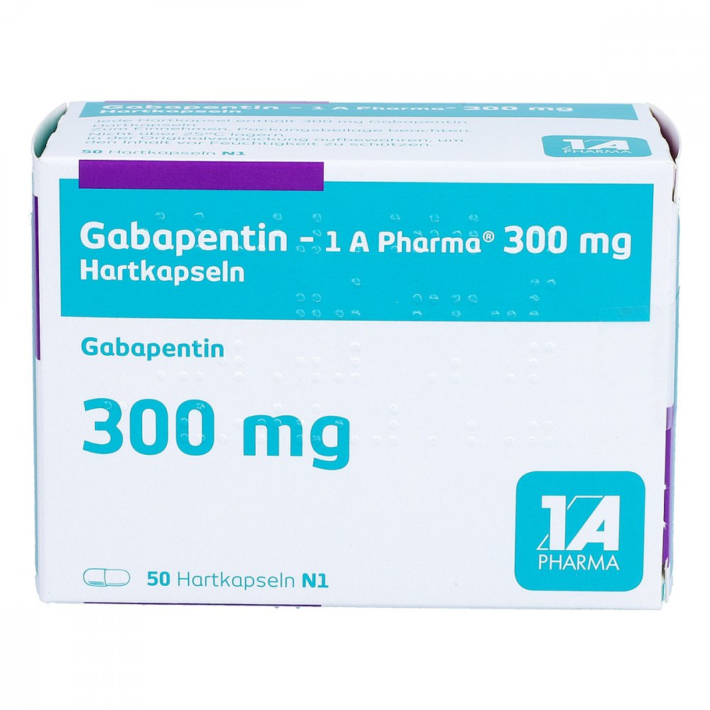 Das Produktfoto zeigt Gabapentin-1a Pharma 300 Mg Hartkapseln (50 stk) PZN 04170650