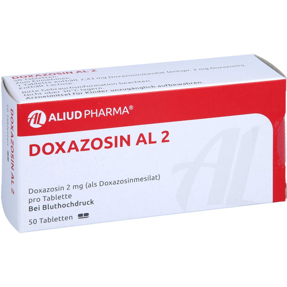 Das Produktfoto zeigt Doxazosin Al 2 Tabletten (50 stk) PZN 04173105
