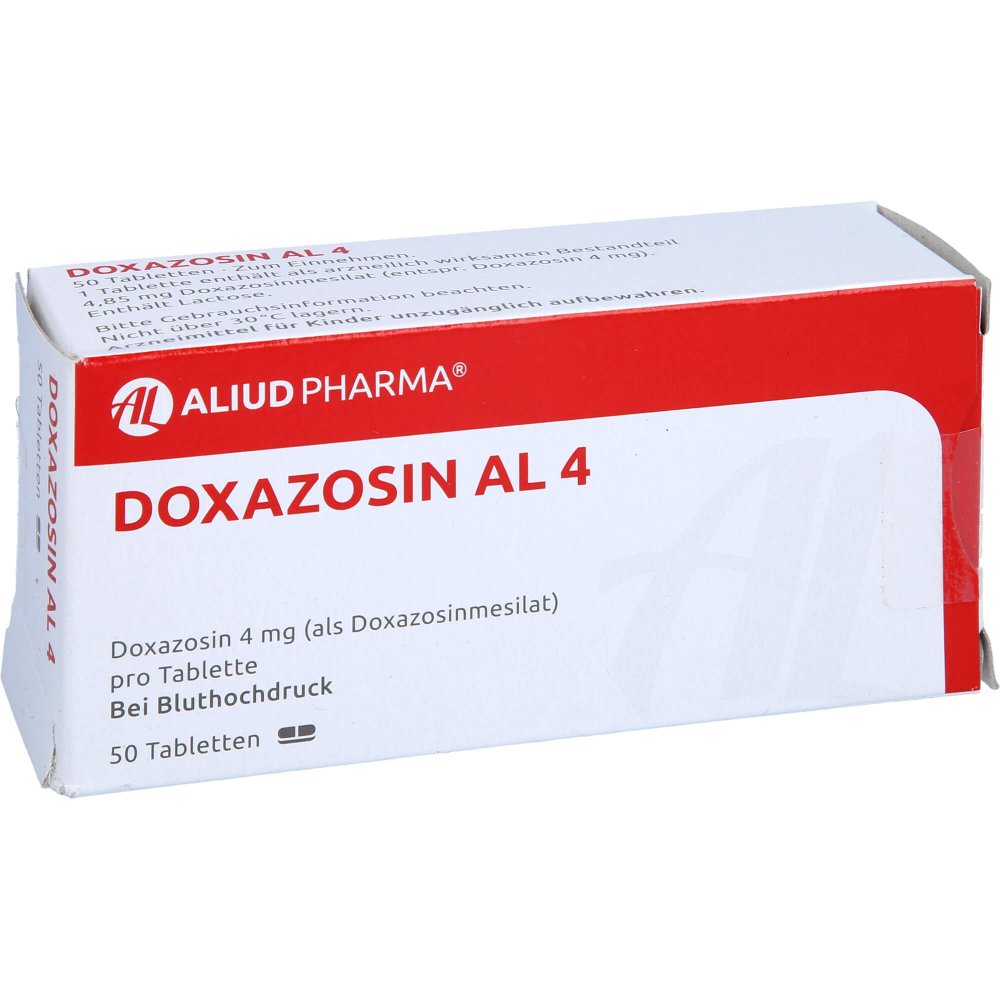 Das Produktfoto zeigt Doxazosin Al 4 Tabletten (50 stk) PZN 04173128