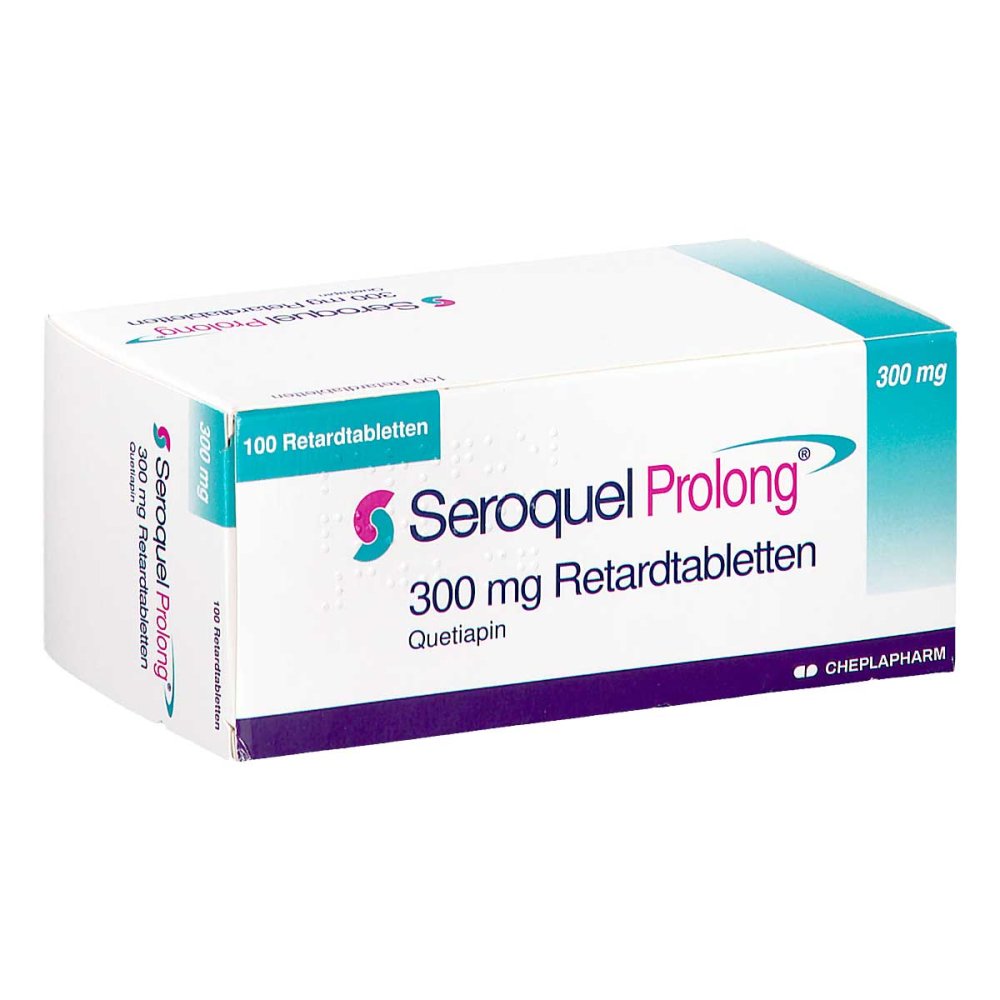 Das Produktfoto zeigt Seroquel Prolong 300 Mg Retardtabletten (100 stk) PZN 04174783
