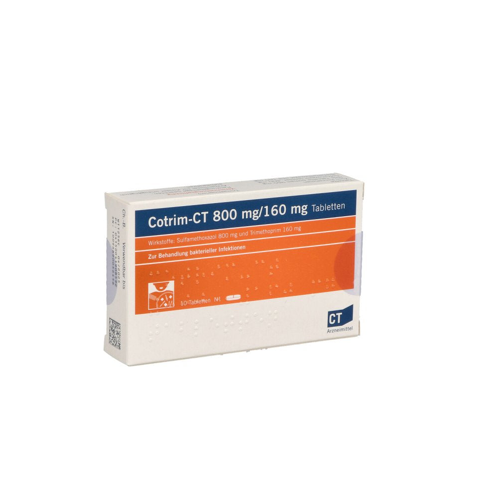 Das Produktfoto zeigt Cotrim-Ct 800 Mg/160 Mg Tabletten (10 stk) PZN 04190859
