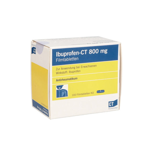 Das Produktfoto zeigt Ibuprofen-Ct 800 Mg Filmtabletten (100 stk) PZN 04190931