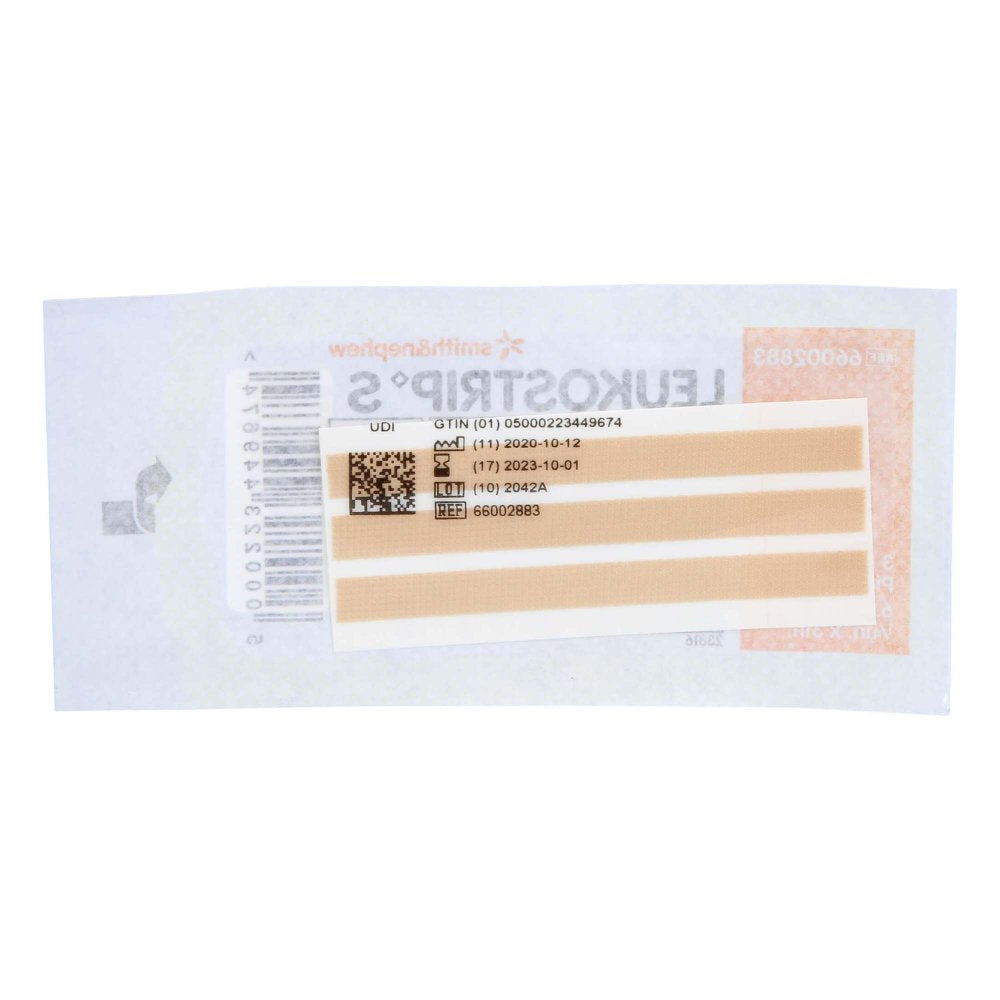 Das Produktfoto zeigt Leukostrip S Wundnahtstreifen 6,4x76 Mm (3X3 stk) PZN 04203361