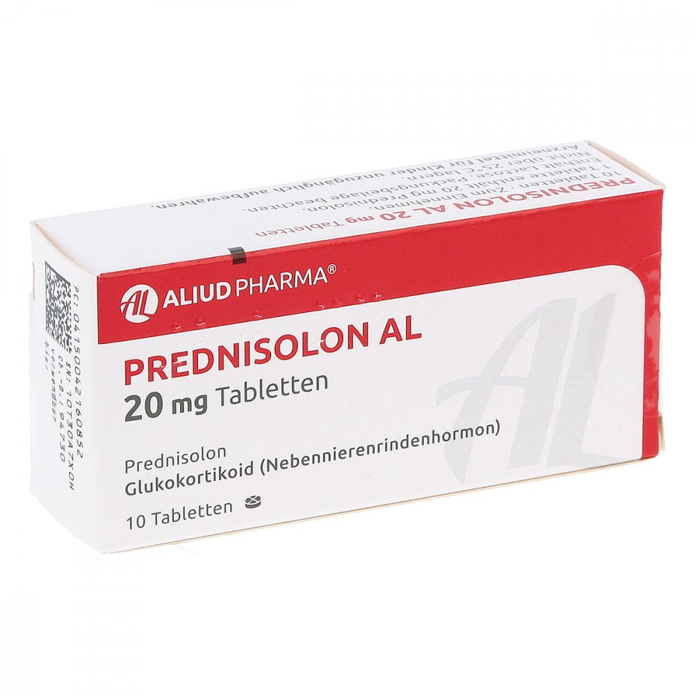 Das Produktfoto zeigt Prednisolon Al 20 Mg Tabletten (10 stk) PZN 04216085