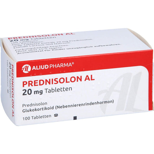 Das Produktfoto zeigt Prednisolon Al 20 Mg Tabletten (100 stk) PZN 04216139