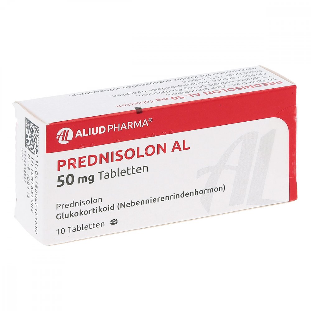Das Produktfoto zeigt Prednisolon Al 50 Mg Tabletten (10 stk) PZN 04216168