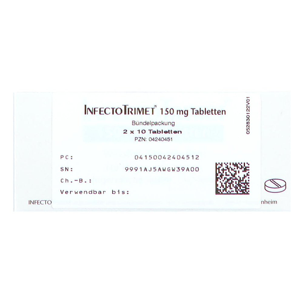 Das Produktfoto zeigt Infectotrimet 150 Mg Tabletten (2X10 stk) PZN 04240451