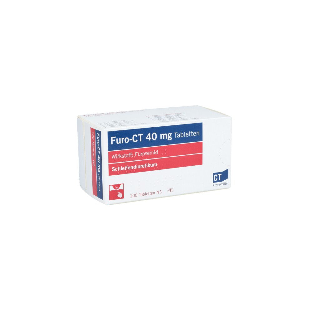 Das Produktfoto zeigt Furo-Ct 40 Mg Tabletten (100 stk) PZN 04258540