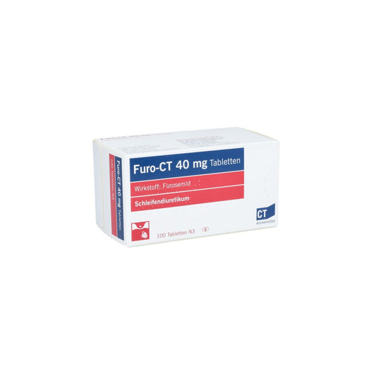Das Produktfoto zeigt Furo-Ct 40 Mg Tabletten (100 stk) PZN 04258540