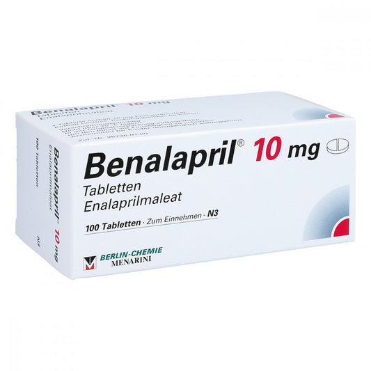 Das Produktfoto zeigt Benalapril 10 Mg Tabletten (100 stk) PZN 04274409