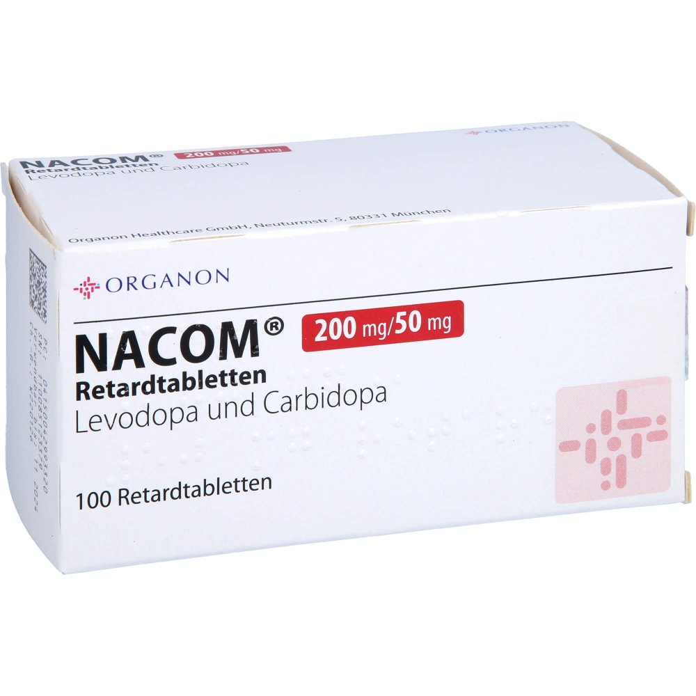Das Produktfoto zeigt Nacom 200 Mg/50 Mg Retardtabletten (100 stk) PZN 04299332