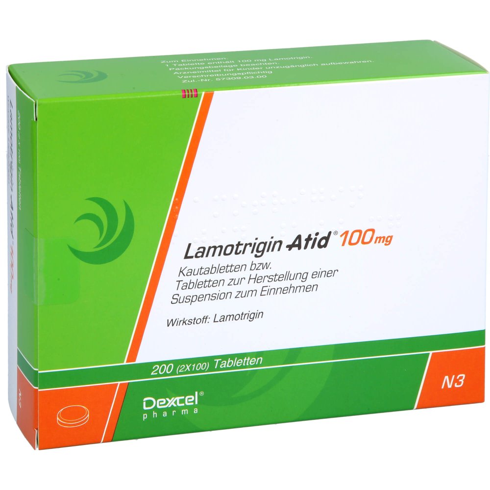 Lamotrigin Atid 100 Mg Kautbl./Tbl.Z.H.E.Sus.Z.Ein (200 stk)
