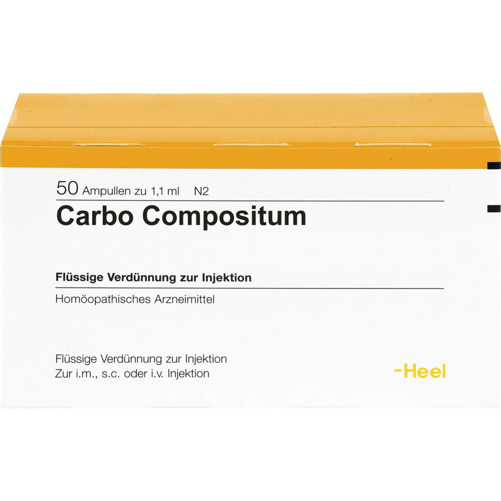 Das Produktfoto zeigt Carbo Compositum Ampullen (50 stk) PZN 04312535