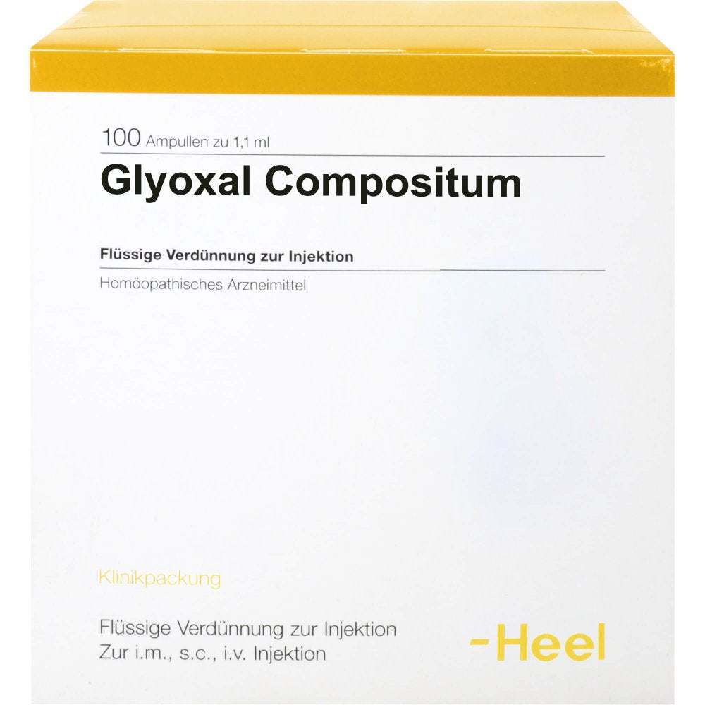 Das Produktfoto zeigt Glyoxal Compositum Ampullen (100 stk) PZN 04313322