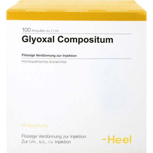 Das Produktfoto zeigt Glyoxal Compositum Ampullen (100 stk) PZN 04313322