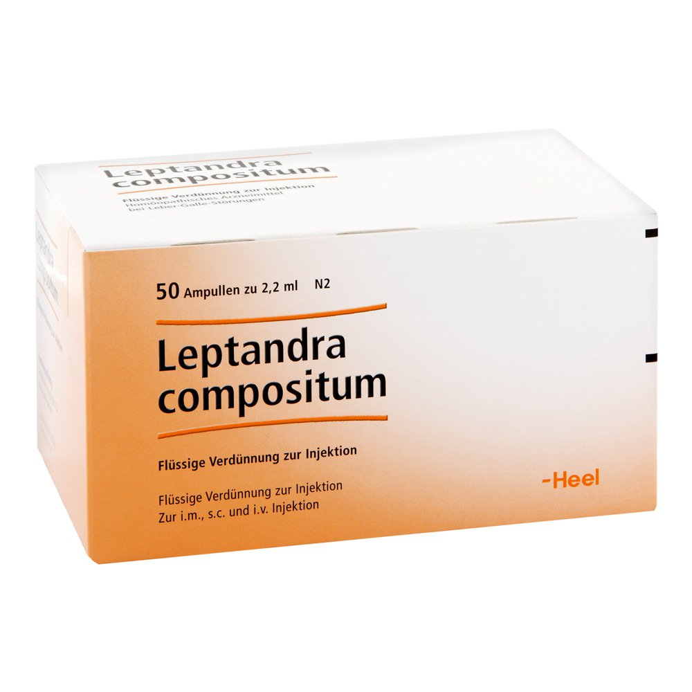 Das Produktfoto zeigt Leptandra Compositum Ampullen (50 stk) PZN 04313463