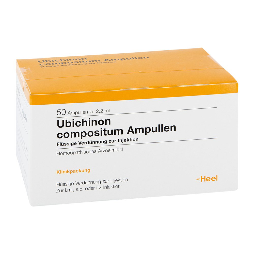 Das Produktfoto zeigt Ubichinon Comp.Ampullen (50 stk) PZN 04314296