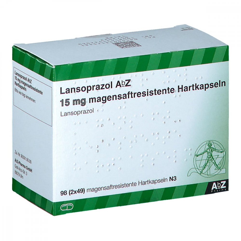 Lansoprazol Abz 15 Mg Magensaftres.Hartkaps. (98 stk)