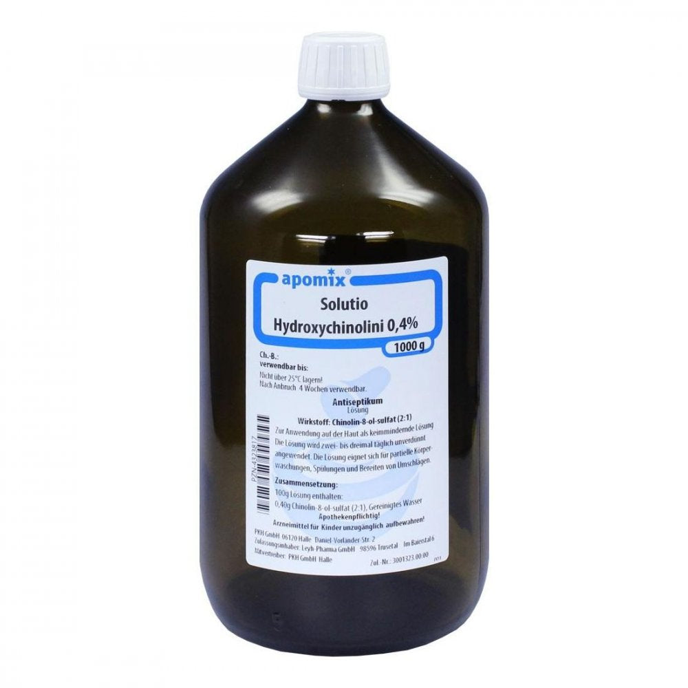 Das Produktfoto zeigt Solutio Hydroxychin. 0,4% (1 l) PZN 04323817
