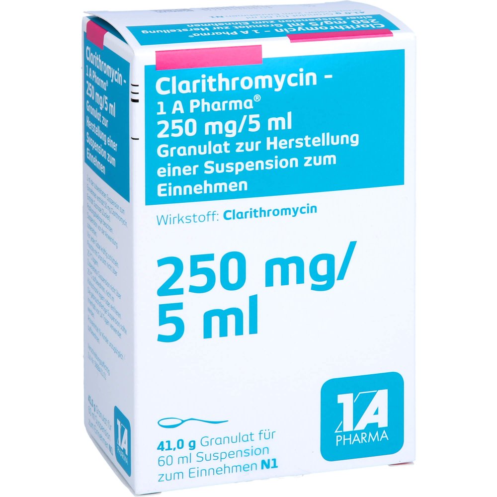 Clarithromycin-1a Ph.250mg/5ml Gran.Z.Susp.-Herst. (60 ml)
