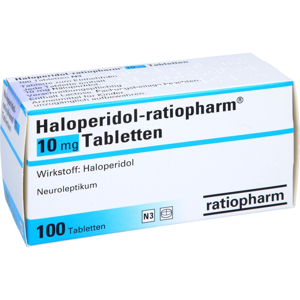 Das Produktfoto zeigt Haloperidol-Ratiopharm 10 Mg Tabletten (100 stk) PZN 04334146